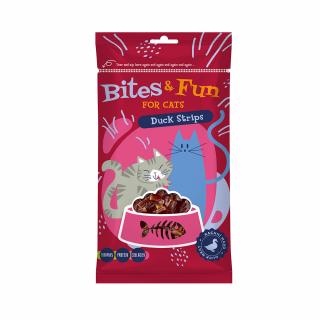 Akinu BITES & FUN Kachní stripsy pamlsek pro kočky 60 g