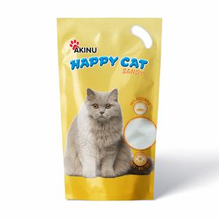 Akinu HAPPY CAT Sandy Silika gel (jemný - 0,5 - 2 mm) stelivo pro kočky 7,2 l