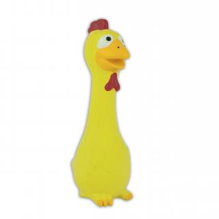 Akinu Latexový pták hračka pro psy žlutá 29 cm
