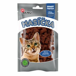 Akinu MASÍČKA Jehněčí kousky pamlsek pro kočky 50 g