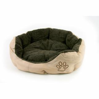 Akinu pelech nylon&fleece s tlapkou kulatý M 57x52 cm Barva: Béžová