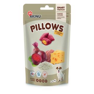 Akinu PILLOWS Polštářky s červenou řepou a sýrem pamlsek pro psy 80 g