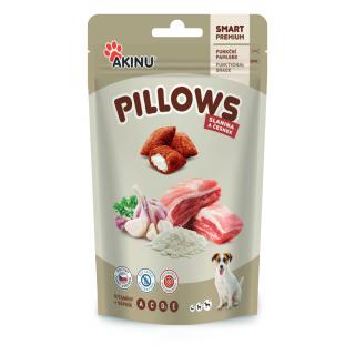 Akinu PILLOWS Polštářky se slaninou a česnekem pamlsek pro psy 80 g