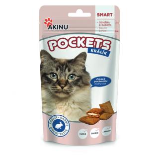 Akinu POCKETS Králičí polštářky pamlsek pro kočky 40 g