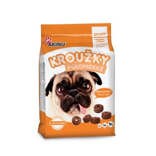 Akinu Poloměkké kroužky pamlsek pro psy 500 g
