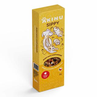 Akinu SIPPY Tyč s ovocem doplňkové krmivo pro hlodavce 2 ks