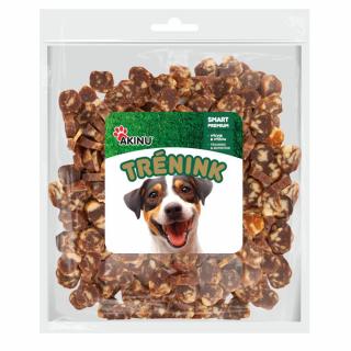 Akinu Trénink Hovězí & treska lupínky pamlsek pro psy 400 g