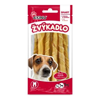 Akinu Tyčinky z kůže žvýkací přírodní pamlsek pro psy 12,5 cm 9 ks