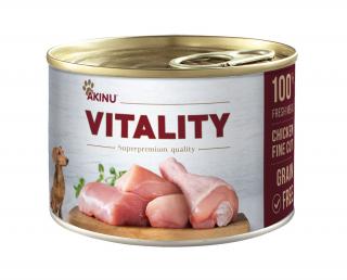 Akinu VITALITY Kuře jemně krájené konzerva pro psy 200 g