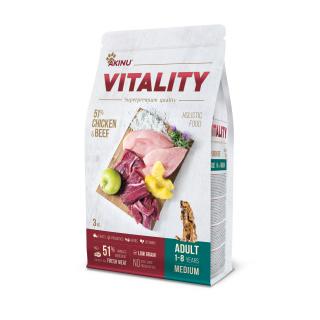 Akinu VITALITY Kuřecí & hovězí granule krmivo pro psy středně velkých plemen 3 k