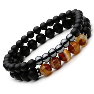 Daniel Dawson Pánský náramek  Daniel Dawson sada 2 kusů - různé velikosti - 21 cm (XL) / Černá ANR1001