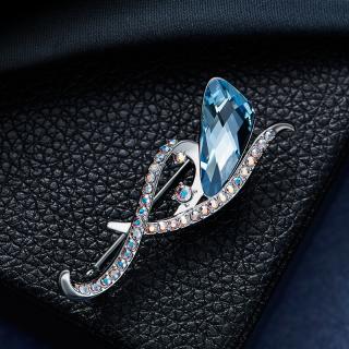 Éternelle Brož Swarovski Elements Corna - Světle modrá B1030