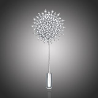 Éternelle Brož Swarovski Elements Nicci - Bílá/čirá B2027