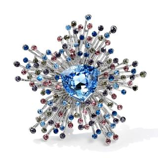 Éternelle Exkluzivní brož Swarovski Elements Gregoria - Modrá B2020