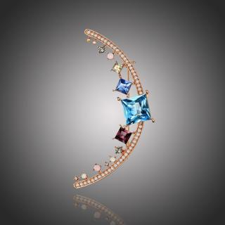 Éternelle Exkluzivní brož Swarovski Elements Luna Gialla - Barevná/více barev B1053