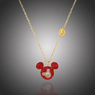 Éternelle Exkluzivní náhrdelník Swarovski Elements Disney kolekce Mickey Mouse - 42 cm + 5 cm (prodloužení) / Zlatá NH2101