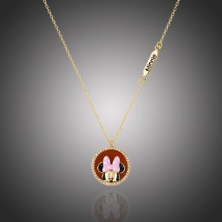 Éternelle Exkluzivní náhrdelník Swarovski Elements Disney kolekce myška Minnie - Zlatá / 40 cm + 4 cm (prodloužení) NH2102