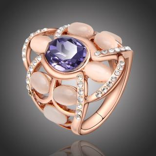 Éternelle Exkluzivní prsten se Swarovski krystalem, opálem a zirkony - 57 P1010