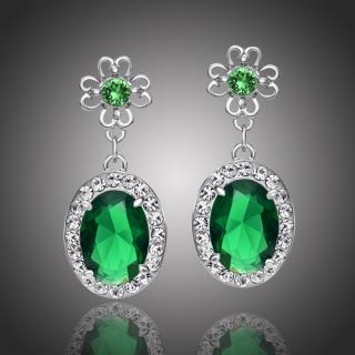 Éternelle Náušnice Swarovski Elements Bellini - Zelená E0280