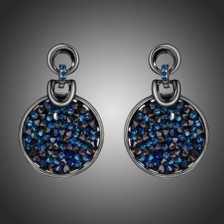 Éternelle Náušnice Swarovski Elements Crystal Rocks Royal Blue - Tmavě modrá E1003