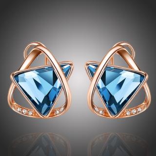 Éternelle Náušnice Swarovski Elements Isabelle - Světle modrá E1898