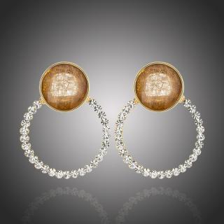 Éternelle Náušnice Swarovski Elements Romagnoli Gold - Zlatá E3140
