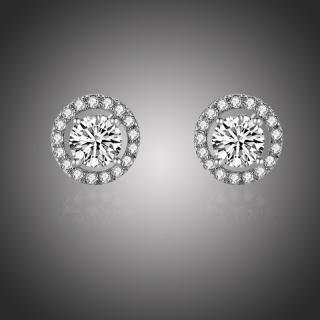 Éternelle Náušnice Swarovski Elements Suzi - Bílá/čirá E1204