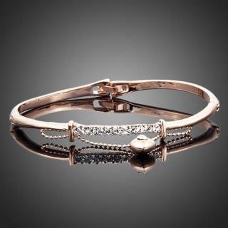 Francesca Petrucci Bangles náramek Swarovski Elements Ames - Bílá/čirá BN0004