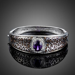 Francesca Petrucci Bangles náramek Swarovski Elements Buffone - Fialová BN0072