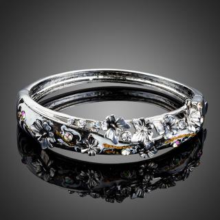 Francesca Petrucci Bangles náramek Swarovski Elements Cannon - motýl - Černá BN0075