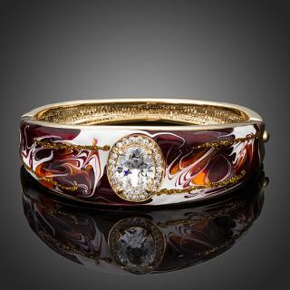 Francesca Petrucci Bangles náramek Swarovski Elements Elba - Červená BN0060