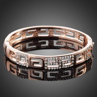 Francesca Petrucci Bangles náramek Swarovski Elements Elizabetta - Bílá/čirá BN0015