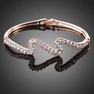 Francesca Petrucci Bangles náramek Swarovski Elements Filo - Bílá/čirá BN0018