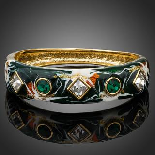 Francesca Petrucci Bangles náramek Swarovski Elements Guido - Zelená BN0042
