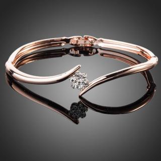 Francesca Petrucci Bangles náramek Swarovski Elements Lucie - Bílá/čirá BN0011