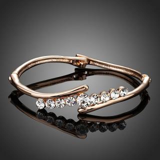 Francesca Petrucci Bangles náramek Swarovski Elements Messana - Bílá/čirá BN0048