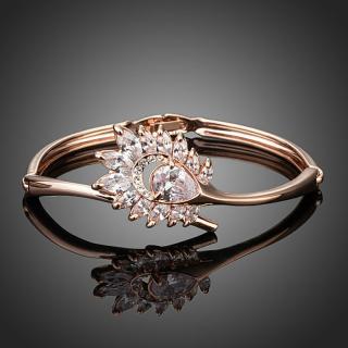 Francesca Petrucci Bangles náramek Swarovski Elements Naggi - Bílá/čirá BN0058