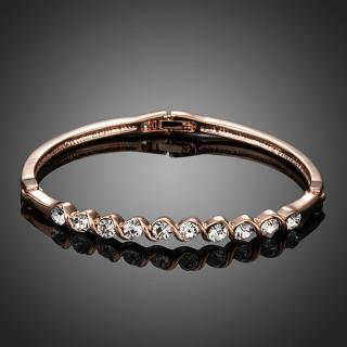 Francesca Petrucci Bangles náramek Swarovski Elements Perla - Bílá/čirá BN0050