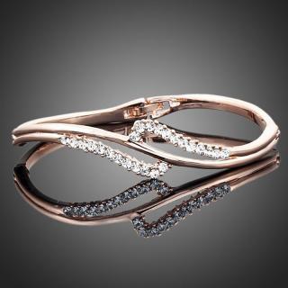 Francesca Petrucci Bangles náramek Swarovski Elements Publio - Bílá/čirá BN0005