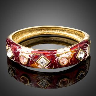 Francesca Petrucci Bangles náramek Swarovski Elements Rivano - Červená BN0101