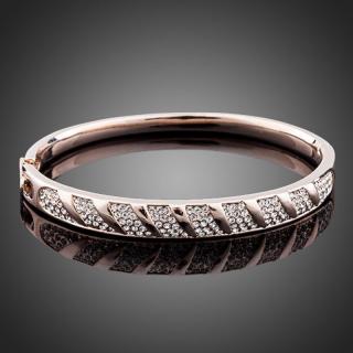 Francesca Petrucci Bangles náramek Swarovski Elements Russo - Bílá/čirá BN0028