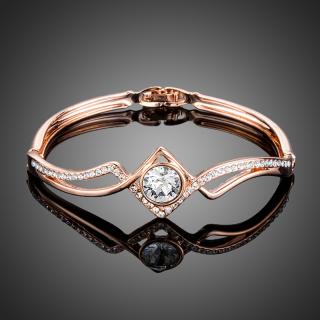Francesca Petrucci Bangles náramek Swarovski Elements Testa - Bílá/čirá BN0070