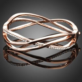 Francesca Petrucci Bangles náramek Swarovski Elements Tito - Bílá/čirá BN0063