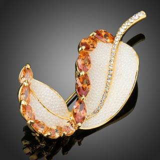 Francesca Petrucci Brož Swarovski Elements Amato Champagne - Oranžová B0059