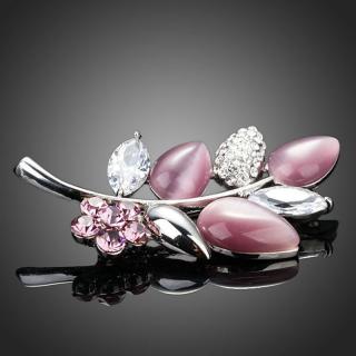 Francesca Petrucci Brož Swarovski Elements Amice - Fialová B0015