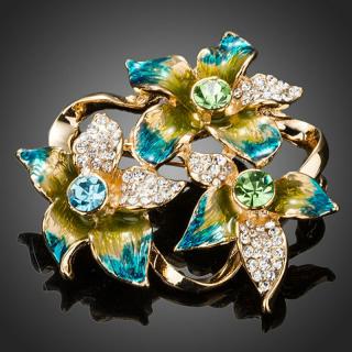 Francesca Petrucci Brož Swarovski Elements Beauvaisa - Zelená B0018