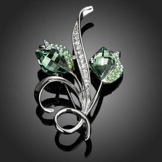 Francesca Petrucci Brož Swarovski Elements Espoir - Zelená B0030