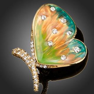 Francesca Petrucci Brož Swarovski Elements Farfallita - motýl - Barevná/více barev B0020