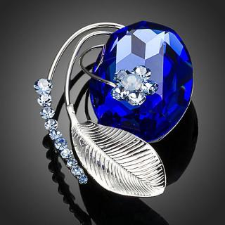 Francesca Petrucci Brož Swarovski Elements Grand Bleu - Tmavě modrá B0014