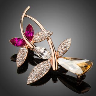 Francesca Petrucci Brož Swarovski Elements Lissandra - motýl - Barevná/více barev B0057